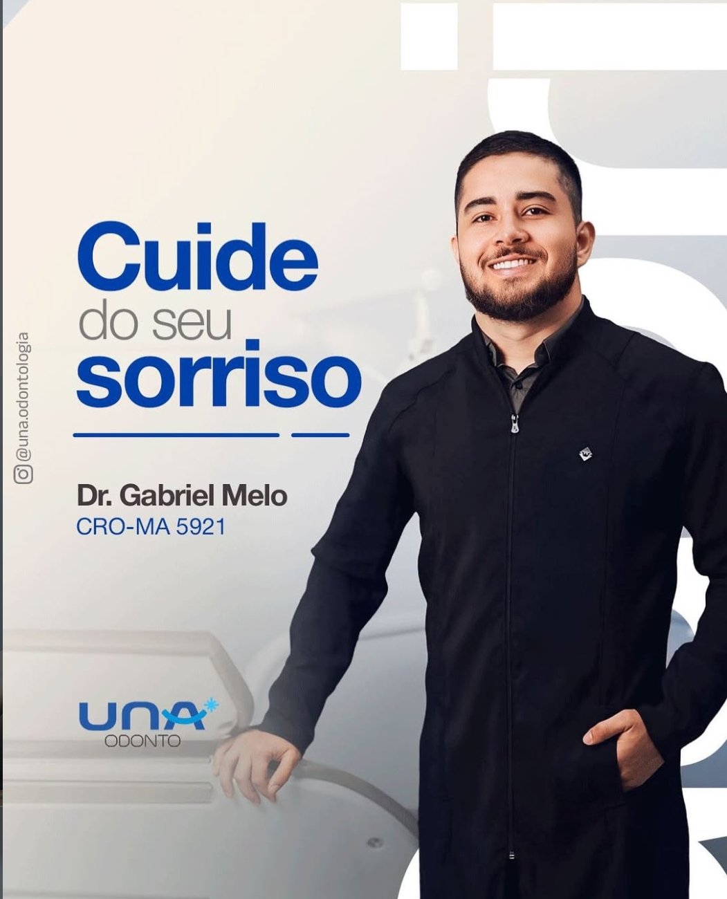 Dr. Gabriel Melo em atendimento cirúrgico na Una Odonto Imperatriz